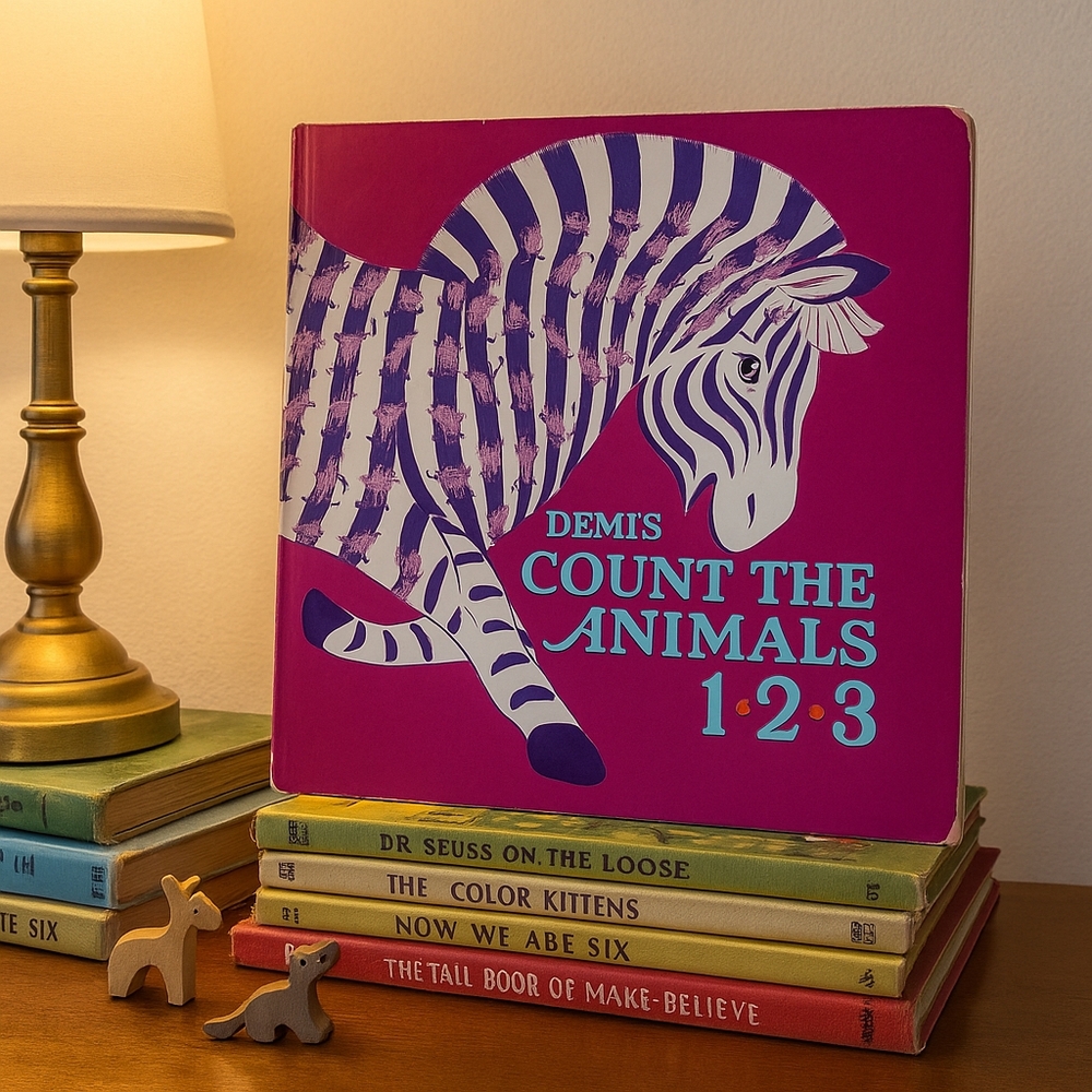 Vintage 80s Demi’s Count the Animals 1 2 3 Rare HTF Children’s Counting Book